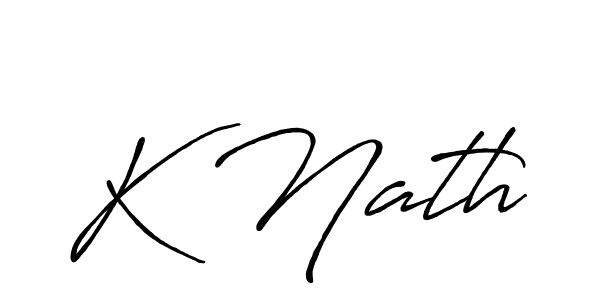 K Nath stylish signature style. Best Handwritten Sign (Antro_Vectra_Bolder) for my name. Handwritten Signature Collection Ideas for my name K Nath. K Nath signature style 7 images and pictures png