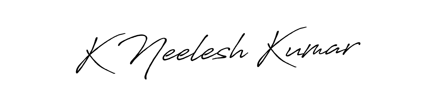 Design your own signature with our free online signature maker. With this signature software, you can create a handwritten (Antro_Vectra_Bolder) signature for name K Neelesh Kumar. K Neelesh Kumar signature style 7 images and pictures png