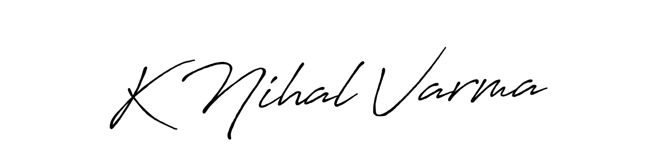 Here are the top 10 professional signature styles for the name K Nihal Varma. These are the best autograph styles you can use for your name. K Nihal Varma signature style 7 images and pictures png