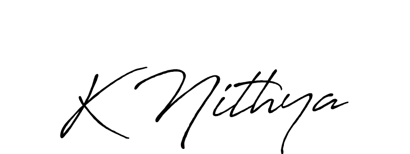 Antro_Vectra_Bolder is a professional signature style that is perfect for those who want to add a touch of class to their signature. It is also a great choice for those who want to make their signature more unique. Get K Nithya name to fancy signature for free. K Nithya signature style 7 images and pictures png