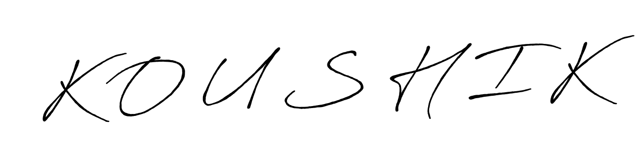 How to Draw K O U S H I K signature style? Antro_Vectra_Bolder is a latest design signature styles for name K O U S H I K. K O U S H I K signature style 7 images and pictures png