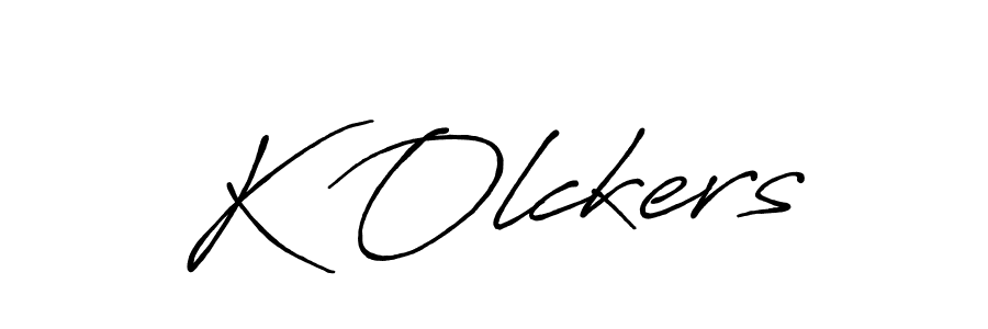 K Olckers stylish signature style. Best Handwritten Sign (Antro_Vectra_Bolder) for my name. Handwritten Signature Collection Ideas for my name K Olckers. K Olckers signature style 7 images and pictures png