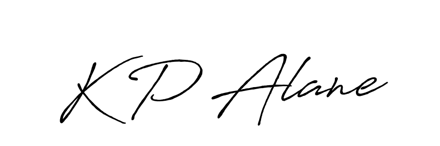 Use a signature maker to create a handwritten signature online. With this signature software, you can design (Antro_Vectra_Bolder) your own signature for name K P Alane. K P Alane signature style 7 images and pictures png