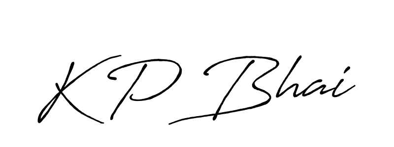 How to make K P Bhai signature? Antro_Vectra_Bolder is a professional autograph style. Create handwritten signature for K P Bhai name. K P Bhai signature style 7 images and pictures png