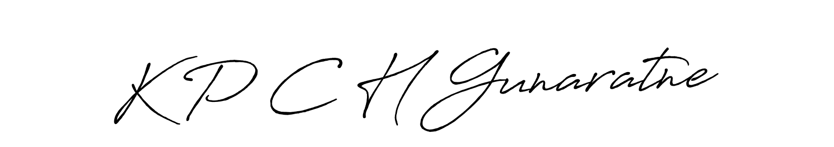 Use a signature maker to create a handwritten signature online. With this signature software, you can design (Antro_Vectra_Bolder) your own signature for name K P C H Gunaratne. K P C H Gunaratne signature style 7 images and pictures png