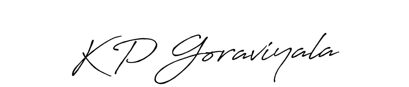 Design your own signature with our free online signature maker. With this signature software, you can create a handwritten (Antro_Vectra_Bolder) signature for name K P Goraviyala. K P Goraviyala signature style 7 images and pictures png