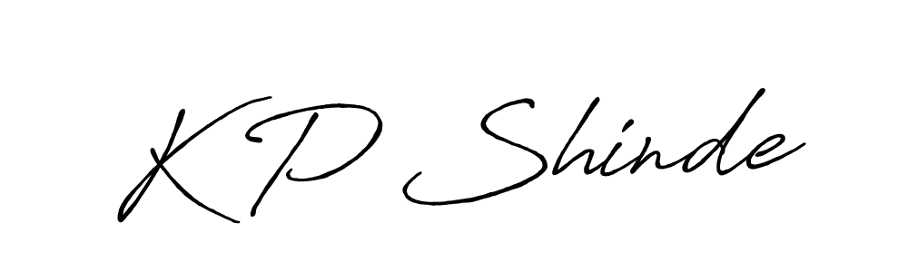 Design your own signature with our free online signature maker. With this signature software, you can create a handwritten (Antro_Vectra_Bolder) signature for name K P Shinde. K P Shinde signature style 7 images and pictures png