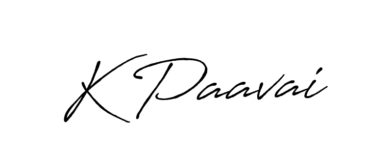 Create a beautiful signature design for name K Paavai. With this signature (Antro_Vectra_Bolder) fonts, you can make a handwritten signature for free. K Paavai signature style 7 images and pictures png