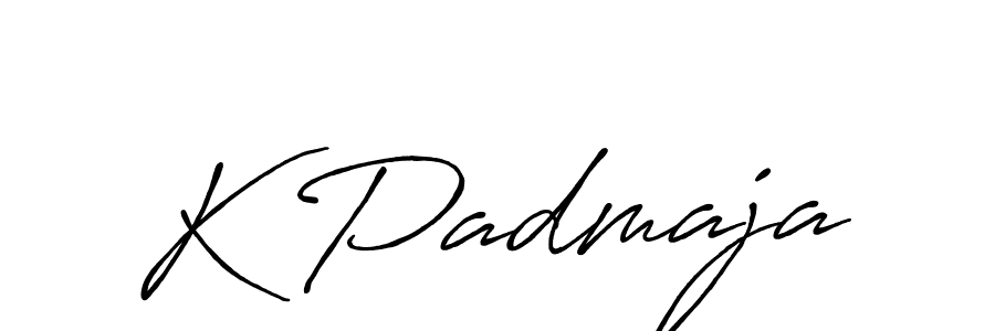 K Padmaja stylish signature style. Best Handwritten Sign (Antro_Vectra_Bolder) for my name. Handwritten Signature Collection Ideas for my name K Padmaja. K Padmaja signature style 7 images and pictures png