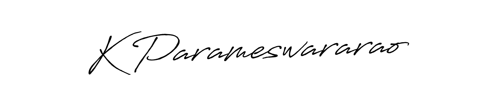 How to make K Parameswararao name signature. Use Antro_Vectra_Bolder style for creating short signs online. This is the latest handwritten sign. K Parameswararao signature style 7 images and pictures png