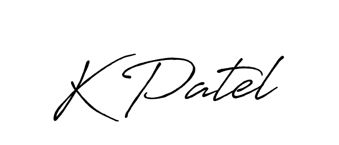 Also we have K Patel name is the best signature style. Create professional handwritten signature collection using Antro_Vectra_Bolder autograph style. K Patel signature style 7 images and pictures png