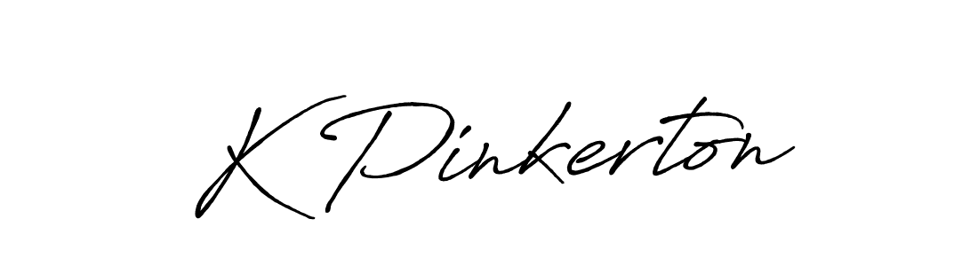 Create a beautiful signature design for name K Pinkerton. With this signature (Antro_Vectra_Bolder) fonts, you can make a handwritten signature for free. K Pinkerton signature style 7 images and pictures png
