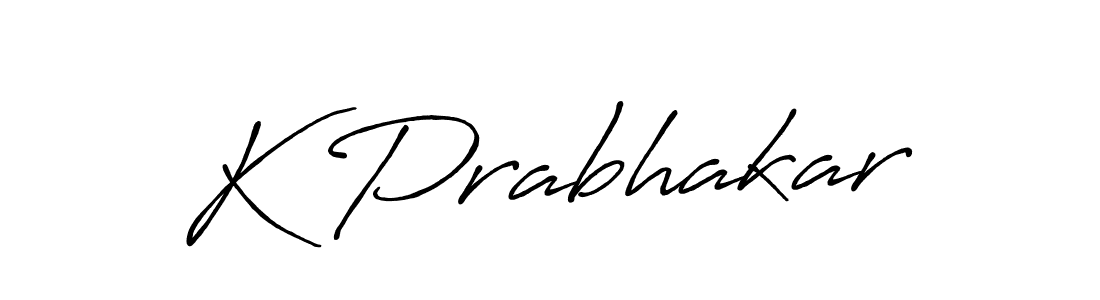 Also we have K Prabhakar name is the best signature style. Create professional handwritten signature collection using Antro_Vectra_Bolder autograph style. K Prabhakar signature style 7 images and pictures png