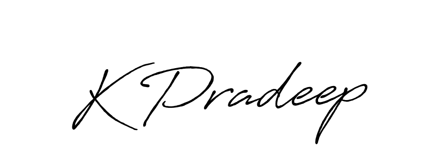 if you are searching for the best signature style for your name K Pradeep. so please give up your signature search. here we have designed multiple signature styles  using Antro_Vectra_Bolder. K Pradeep signature style 7 images and pictures png