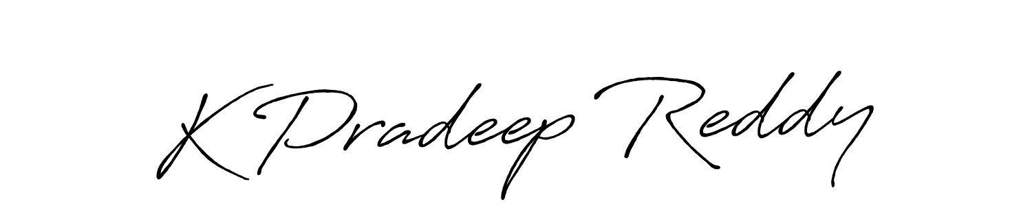 It looks lik you need a new signature style for name K Pradeep Reddy. Design unique handwritten (Antro_Vectra_Bolder) signature with our free signature maker in just a few clicks. K Pradeep Reddy signature style 7 images and pictures png