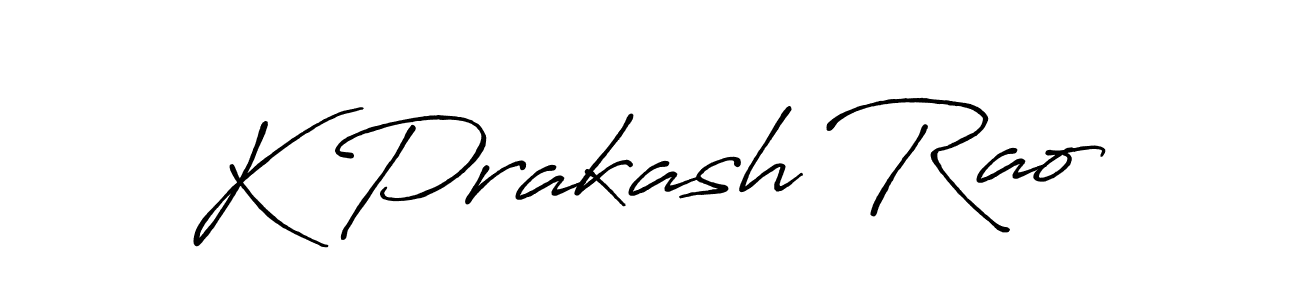 Make a beautiful signature design for name K Prakash Rao. With this signature (Antro_Vectra_Bolder) style, you can create a handwritten signature for free. K Prakash Rao signature style 7 images and pictures png