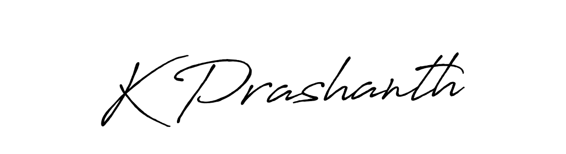 Make a beautiful signature design for name K Prashanth. With this signature (Antro_Vectra_Bolder) style, you can create a handwritten signature for free. K Prashanth signature style 7 images and pictures png