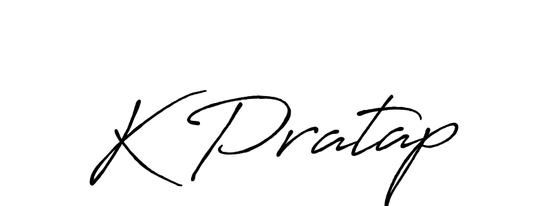Also we have K Pratap name is the best signature style. Create professional handwritten signature collection using Antro_Vectra_Bolder autograph style. K Pratap signature style 7 images and pictures png