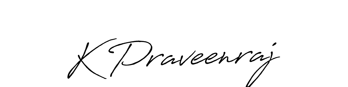 K Praveenraj stylish signature style. Best Handwritten Sign (Antro_Vectra_Bolder) for my name. Handwritten Signature Collection Ideas for my name K Praveenraj. K Praveenraj signature style 7 images and pictures png