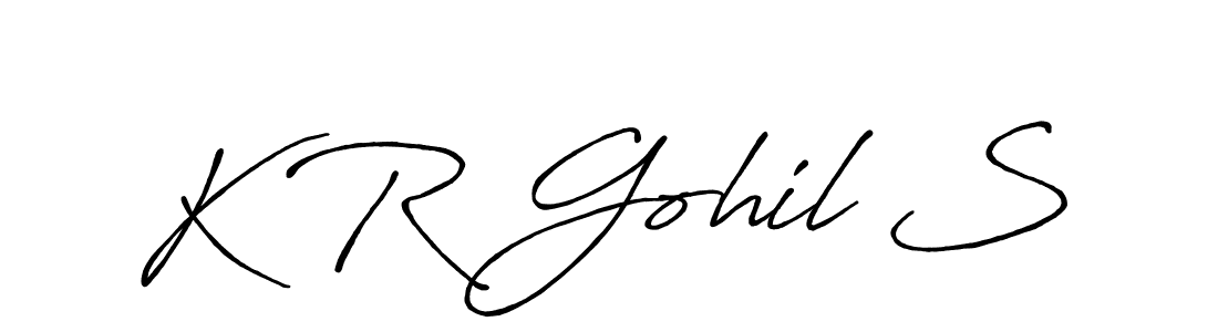 You should practise on your own different ways (Antro_Vectra_Bolder) to write your name (K R Gohil S) in signature. don't let someone else do it for you. K R Gohil S signature style 7 images and pictures png
