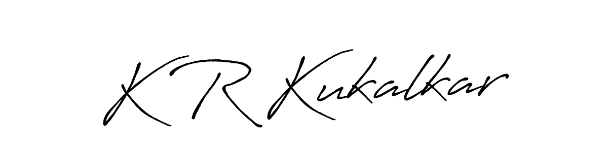 if you are searching for the best signature style for your name K R Kukalkar. so please give up your signature search. here we have designed multiple signature styles  using Antro_Vectra_Bolder. K R Kukalkar signature style 7 images and pictures png