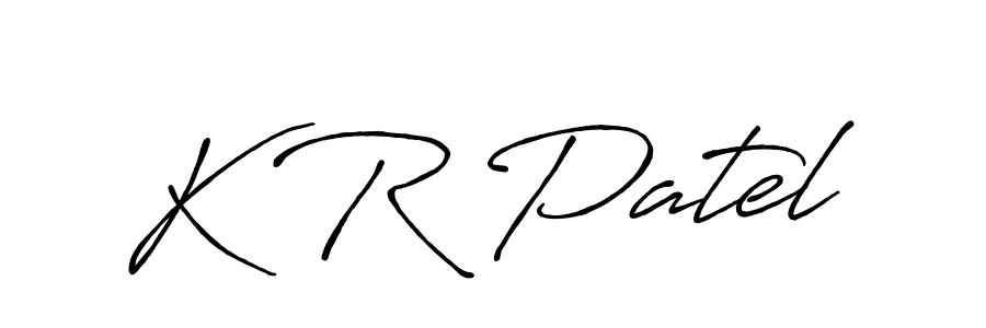 Make a beautiful signature design for name K R Patel. Use this online signature maker to create a handwritten signature for free. K R Patel signature style 7 images and pictures png