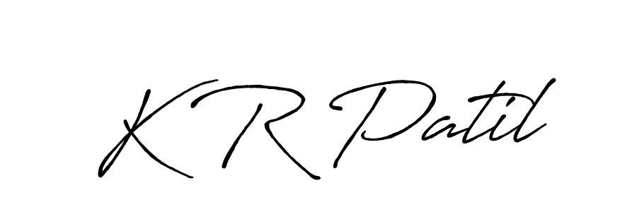 How to make K R Patil signature? Antro_Vectra_Bolder is a professional autograph style. Create handwritten signature for K R Patil name. K R Patil signature style 7 images and pictures png