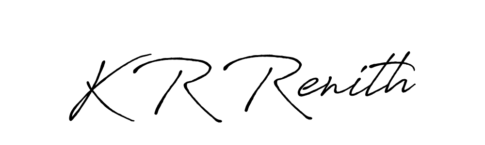 Design your own signature with our free online signature maker. With this signature software, you can create a handwritten (Antro_Vectra_Bolder) signature for name K R Renith. K R Renith signature style 7 images and pictures png