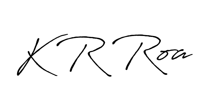 Also You can easily find your signature by using the search form. We will create K R Roa name handwritten signature images for you free of cost using Antro_Vectra_Bolder sign style. K R Roa signature style 7 images and pictures png