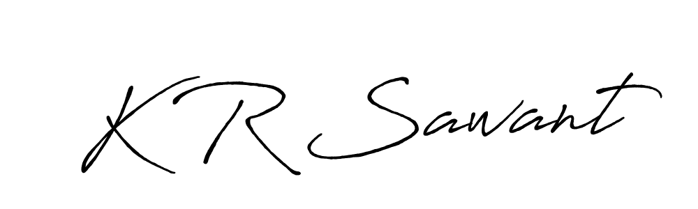 Use a signature maker to create a handwritten signature online. With this signature software, you can design (Antro_Vectra_Bolder) your own signature for name K R Sawant. K R Sawant signature style 7 images and pictures png