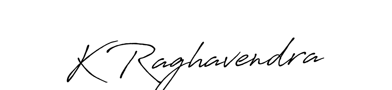 Create a beautiful signature design for name K Raghavendra. With this signature (Antro_Vectra_Bolder) fonts, you can make a handwritten signature for free. K Raghavendra signature style 7 images and pictures png