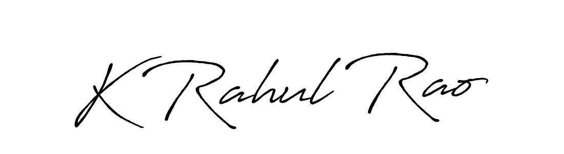 Design your own signature with our free online signature maker. With this signature software, you can create a handwritten (Antro_Vectra_Bolder) signature for name K Rahul Rao. K Rahul Rao signature style 7 images and pictures png