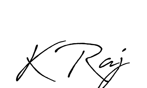 It looks lik you need a new signature style for name K Raj. Design unique handwritten (Antro_Vectra_Bolder) signature with our free signature maker in just a few clicks. K Raj signature style 7 images and pictures png