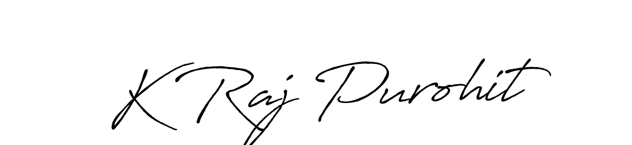 How to make K Raj Purohit signature? Antro_Vectra_Bolder is a professional autograph style. Create handwritten signature for K Raj Purohit name. K Raj Purohit signature style 7 images and pictures png