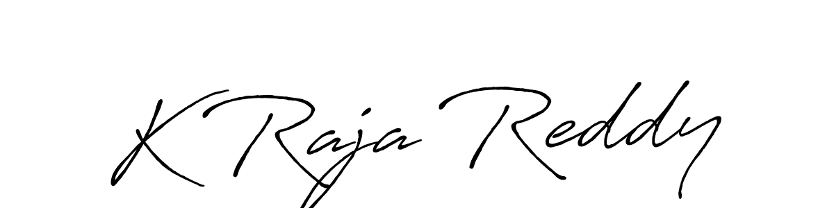 Create a beautiful signature design for name K Raja Reddy. With this signature (Antro_Vectra_Bolder) fonts, you can make a handwritten signature for free. K Raja Reddy signature style 7 images and pictures png