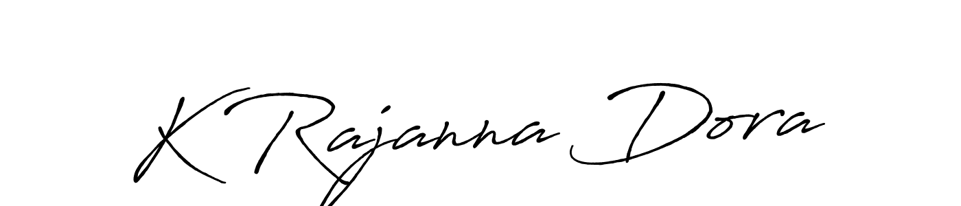 Make a beautiful signature design for name K Rajanna Dora. With this signature (Antro_Vectra_Bolder) style, you can create a handwritten signature for free. K Rajanna Dora signature style 7 images and pictures png