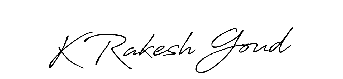 Make a short K Rakesh Goud signature style. Manage your documents anywhere anytime using Antro_Vectra_Bolder. Create and add eSignatures, submit forms, share and send files easily. K Rakesh Goud signature style 7 images and pictures png