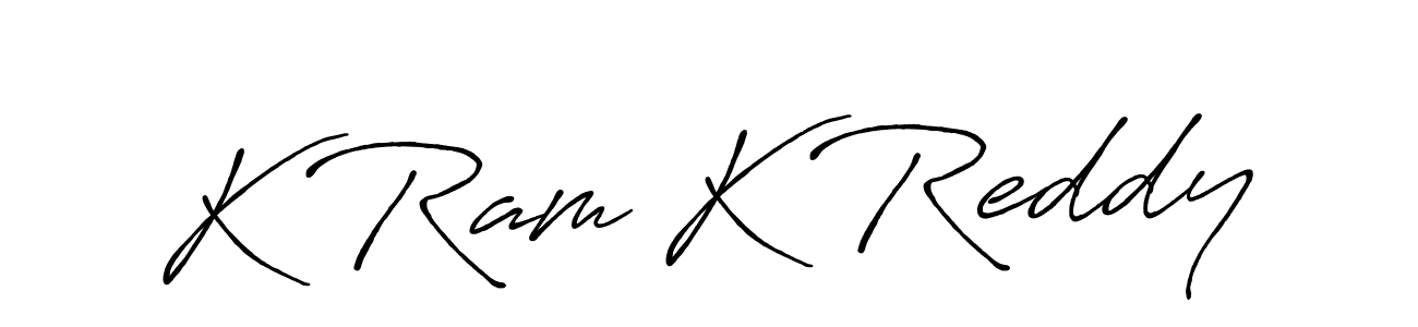 Also we have K Ram K Reddy name is the best signature style. Create professional handwritten signature collection using Antro_Vectra_Bolder autograph style. K Ram K Reddy signature style 7 images and pictures png