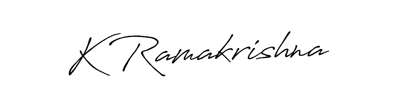 How to make K Ramakrishna signature? Antro_Vectra_Bolder is a professional autograph style. Create handwritten signature for K Ramakrishna name. K Ramakrishna signature style 7 images and pictures png