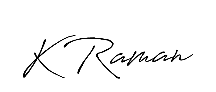 K Raman stylish signature style. Best Handwritten Sign (Antro_Vectra_Bolder) for my name. Handwritten Signature Collection Ideas for my name K Raman. K Raman signature style 7 images and pictures png