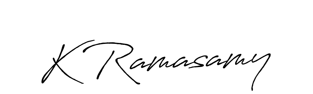 How to make K Ramasamy signature? Antro_Vectra_Bolder is a professional autograph style. Create handwritten signature for K Ramasamy name. K Ramasamy signature style 7 images and pictures png