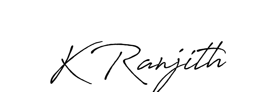 How to make K Ranjith signature? Antro_Vectra_Bolder is a professional autograph style. Create handwritten signature for K Ranjith name. K Ranjith signature style 7 images and pictures png