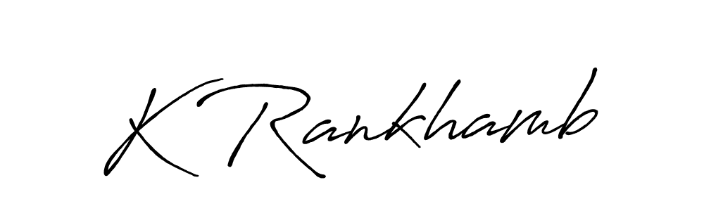 How to make K Rankhamb signature? Antro_Vectra_Bolder is a professional autograph style. Create handwritten signature for K Rankhamb name. K Rankhamb signature style 7 images and pictures png