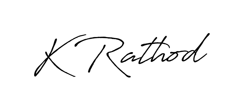 Make a beautiful signature design for name K Rathod. With this signature (Antro_Vectra_Bolder) style, you can create a handwritten signature for free. K Rathod signature style 7 images and pictures png