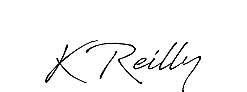 Use a signature maker to create a handwritten signature online. With this signature software, you can design (Antro_Vectra_Bolder) your own signature for name K Reilly. K Reilly signature style 7 images and pictures png