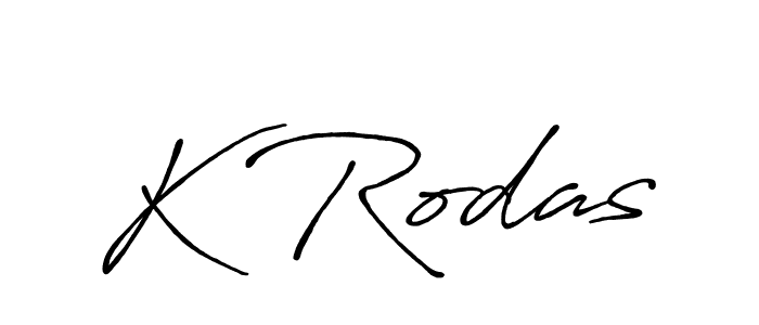 Also we have K Rodas name is the best signature style. Create professional handwritten signature collection using Antro_Vectra_Bolder autograph style. K Rodas signature style 7 images and pictures png
