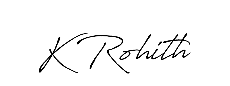 How to make K Rohith signature? Antro_Vectra_Bolder is a professional autograph style. Create handwritten signature for K Rohith name. K Rohith signature style 7 images and pictures png
