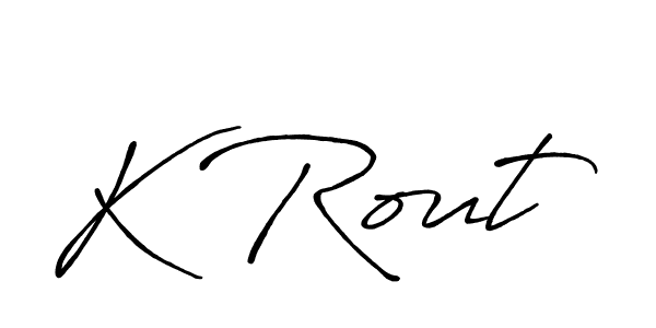 Use a signature maker to create a handwritten signature online. With this signature software, you can design (Antro_Vectra_Bolder) your own signature for name K Rout. K Rout signature style 7 images and pictures png