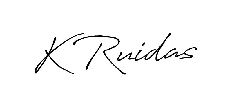 K Ruidas stylish signature style. Best Handwritten Sign (Antro_Vectra_Bolder) for my name. Handwritten Signature Collection Ideas for my name K Ruidas. K Ruidas signature style 7 images and pictures png