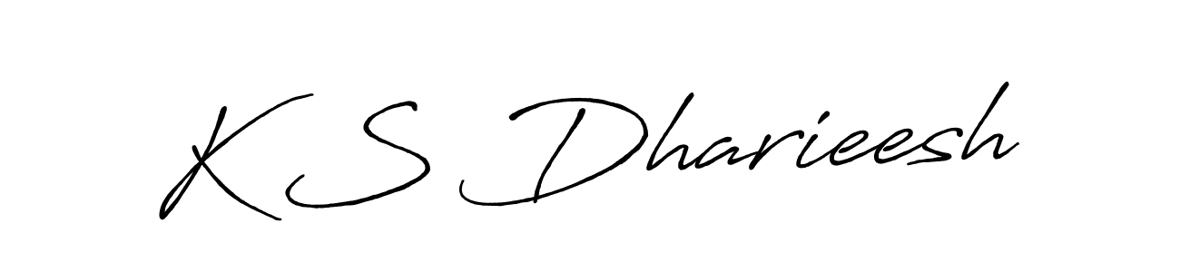 Also You can easily find your signature by using the search form. We will create K S Dharieesh name handwritten signature images for you free of cost using Antro_Vectra_Bolder sign style. K S Dharieesh signature style 7 images and pictures png